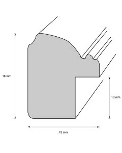 Holzrahmen D126 Silber
