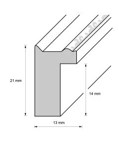 Holzrahmen D132 schwarz-silber