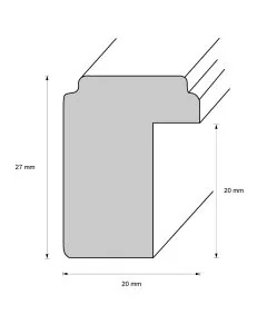 Holzrahmen D1650 Grau Platin