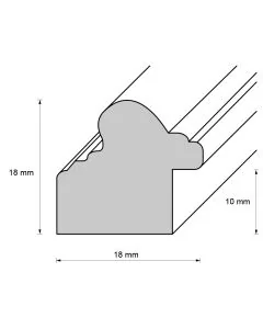 Holzrahmen Hagen Braun-Silber, glänzend