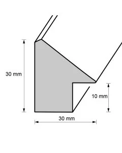 Holzrahmen D184 Braun mit Silberkante