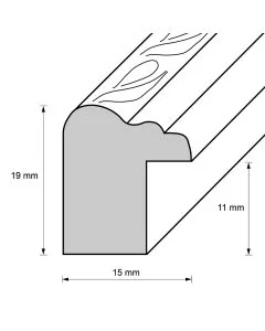 Holzrahmen D197 weiß