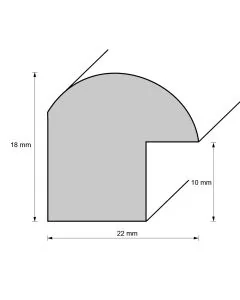 MDF-Rahmen D206 olivgrau