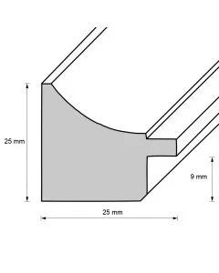 Holzrahmen D248 zartrosa gekerbt