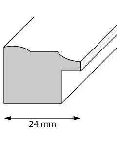 Holzrahmen D253 Rosa-weiße Seite
