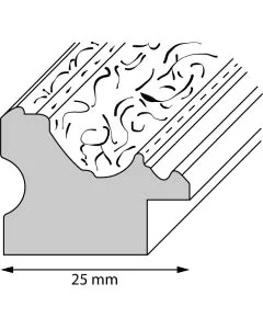 Holzrahmen D259 Schwarz-Metallic