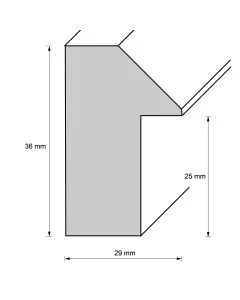 Holzrahmen D288 weiß-silber