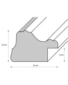 Holzrahmen D296 Schwarz