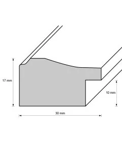 Holzrahmen D299 dunkelbraun-gelb matt