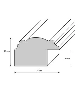 Holzrahmen D320 rotbraun-dunkelbraun