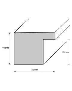 MDF-Rahmen D327 schwarz-altgold