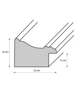 Holzrahmen D328 weiß-silber