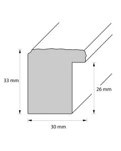 Holzrahmen D335 weiß