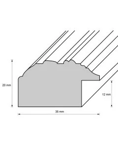 Holzrahmen D348 Anthrazit-Bronze