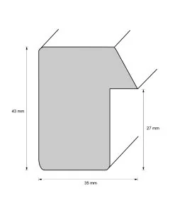 Holzrahmen D3500 Silber