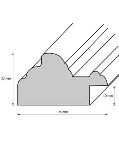 Holzrahmen D362 braungelb-gold