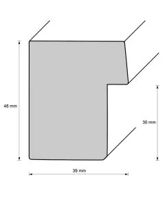 Holzrahmen D393 natur-braun matt
