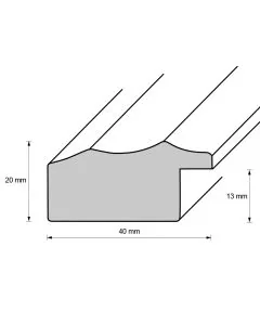 Holzrahmen D413 cremeweiß-silber