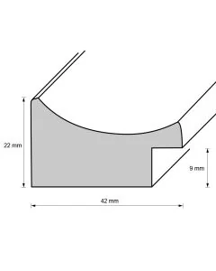 Holzrahmen D420 esche schwarz