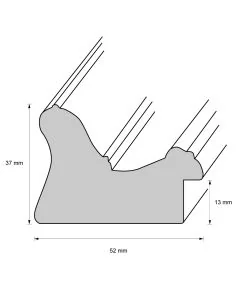 Holzrahmen D424 Weiß-Silber