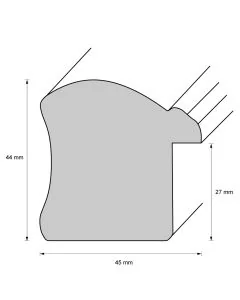 Holzrahmen D4500 Silber