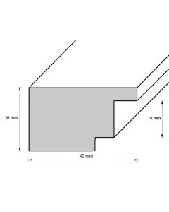 MDF-Rahmen D453 schwarz-silber