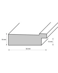 Holzrahmen D607 schwarzbraun