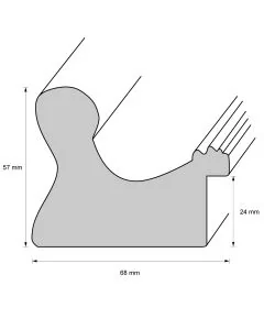 Holzrahmen D624 Weiß-Silber