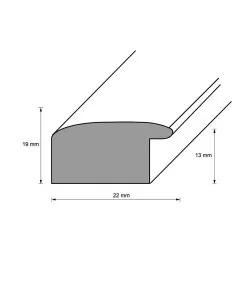 Galerierahmen Design 4200, 25x37,5, 2 Ausschnitte 10x15 schneeweiss