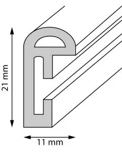 Kunststoffrahmen classic Platin