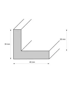 Holzrahmen M4035 Schattenfugenrahmen Braun