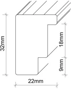 MDF-Rahmen SL165 Schwarz