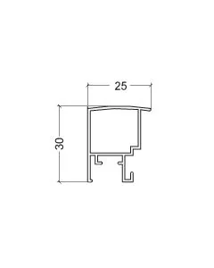 Trikotrahmen Aluminium 70 cm x 90 cm Schwarz-Glanz