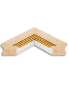 Holzrahmen D403 weiss-gold
