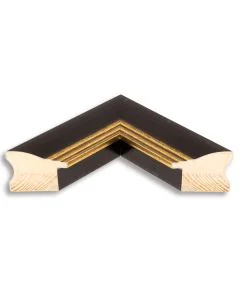 Holzrahmen D403 schwarz-gold