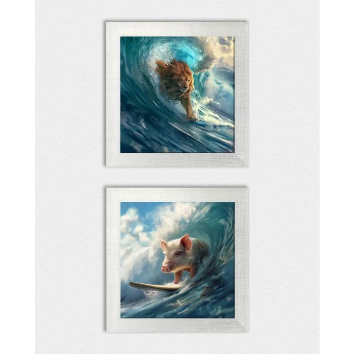 Posterset 'Surfinganimals B1' - 2 Poster