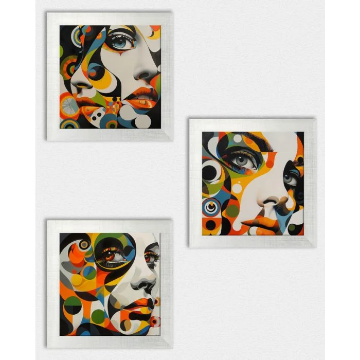 Posterset 'Colorfaces C3' - 3 Poster