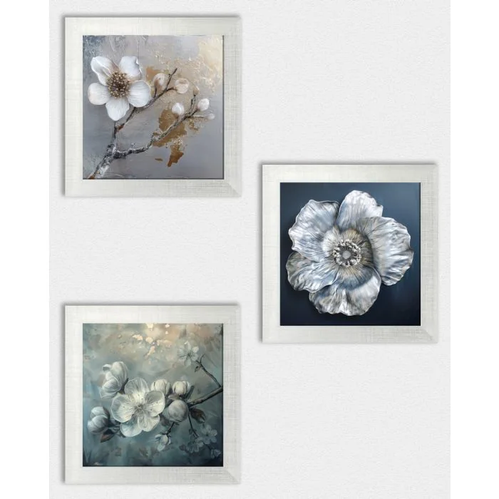 Posterset 'Silverblossom C2' - 3 Poster