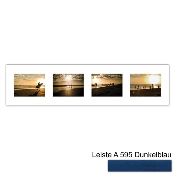 Galerierahmen Design 4222, 25x100, 4 Ausschnitte 15x20 dunkelblau