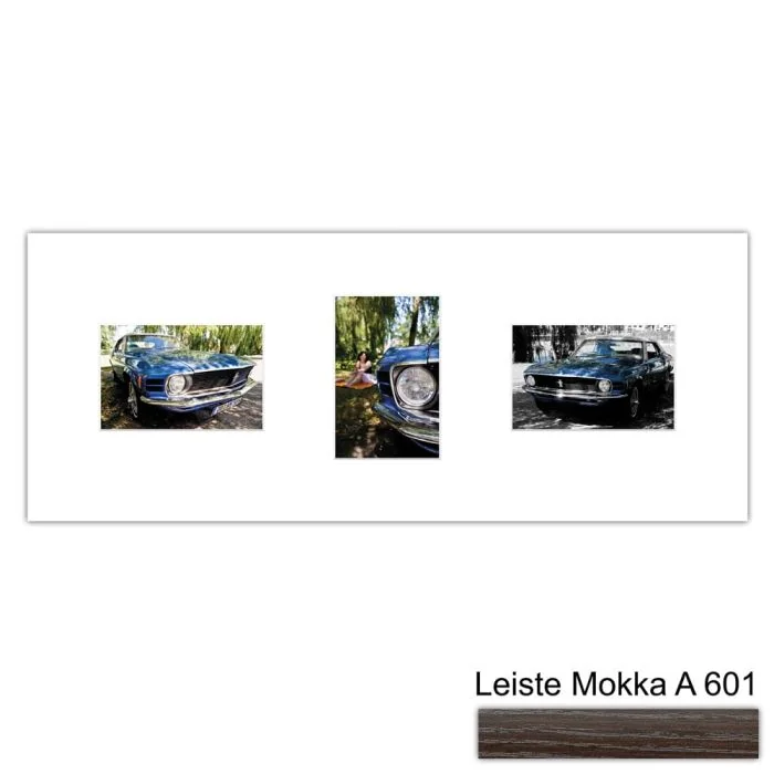 Galerierahmen Design 4248, 25x62,5, 3 Ausschnitte 10x15 mokka