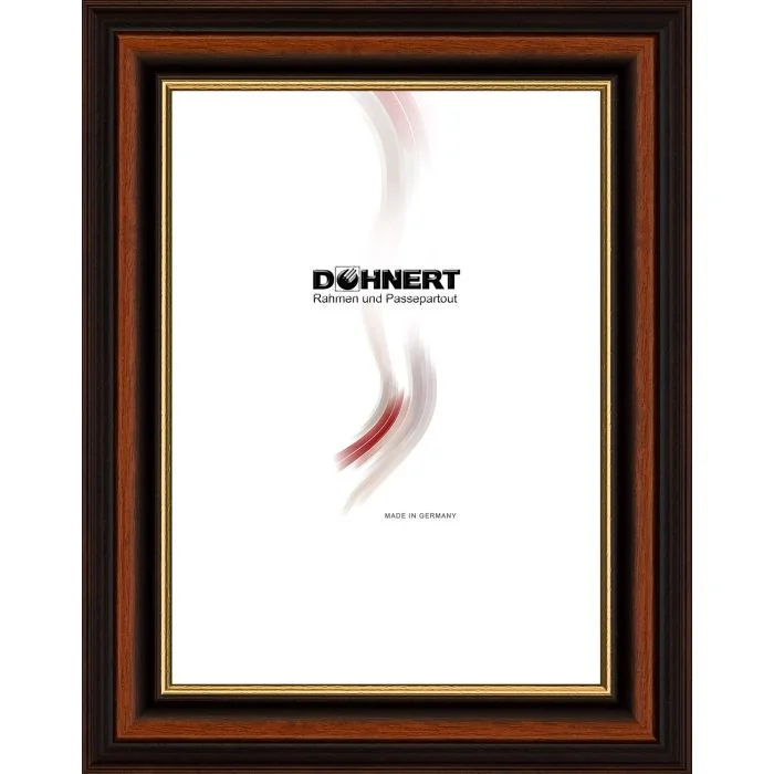 Holzrahmen D270 dunkelbraun-rot-gold