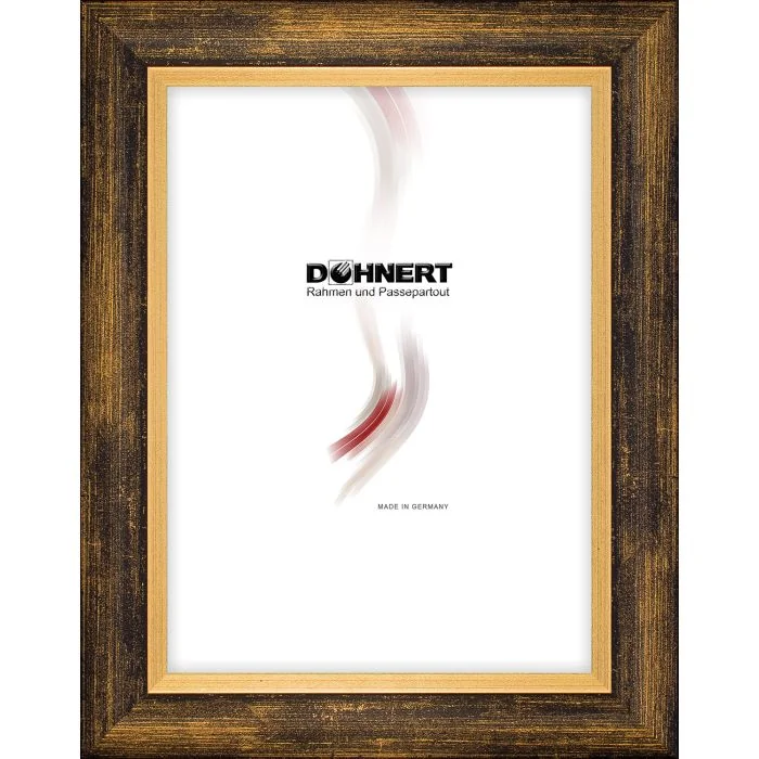 Kunststoffrahmen D283 schwarz-gold