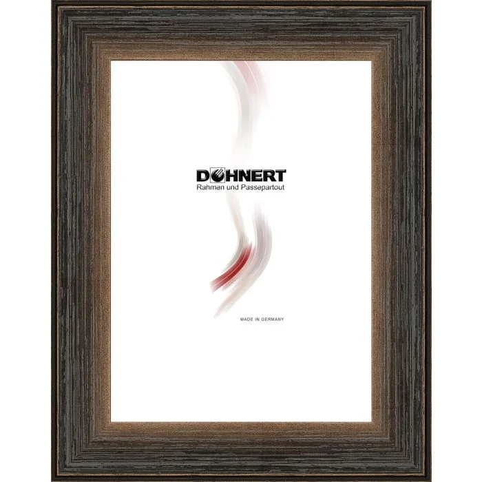 Holzrahmen D299 dunkelbraun-gelb matt