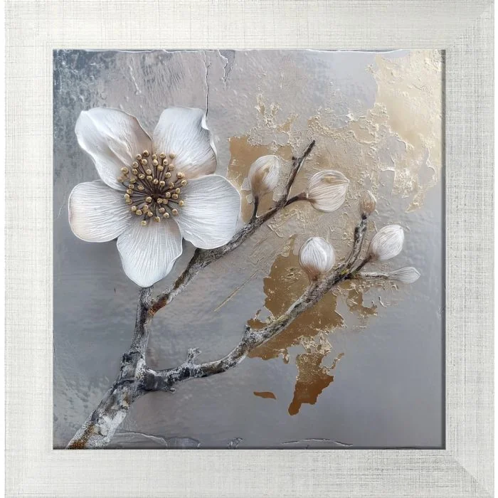 Poster mit Motiv 'Silver Blossom 2'