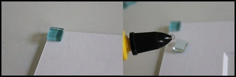 Kleber auf Mosaiksteine auftragen