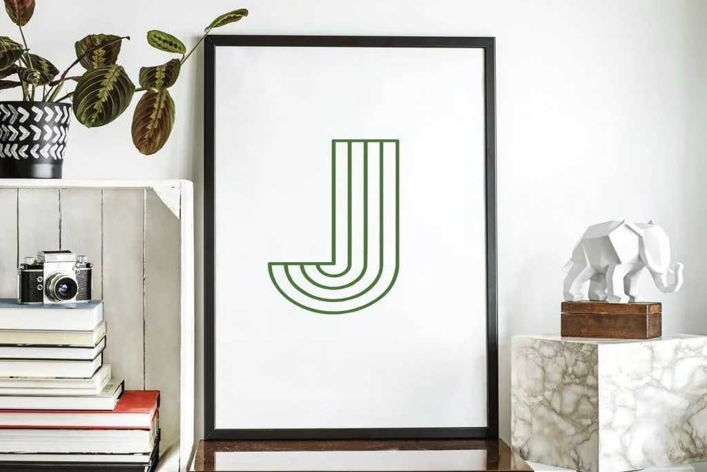 Grafik mit Bilderrahmen