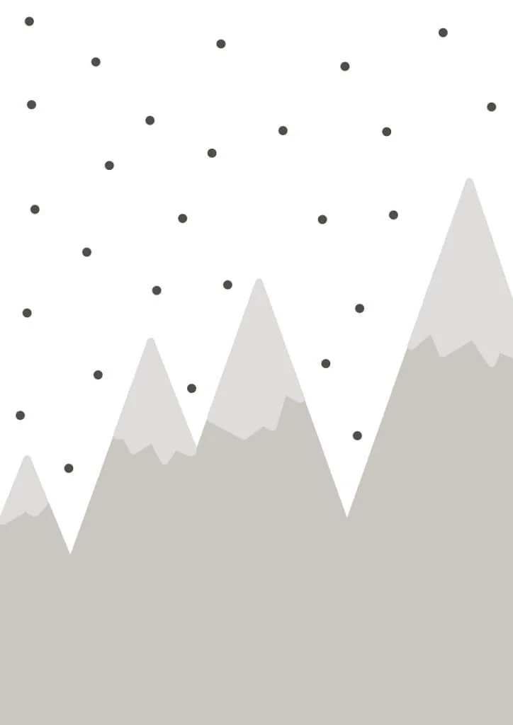 Kinderzimmerbild: Berge