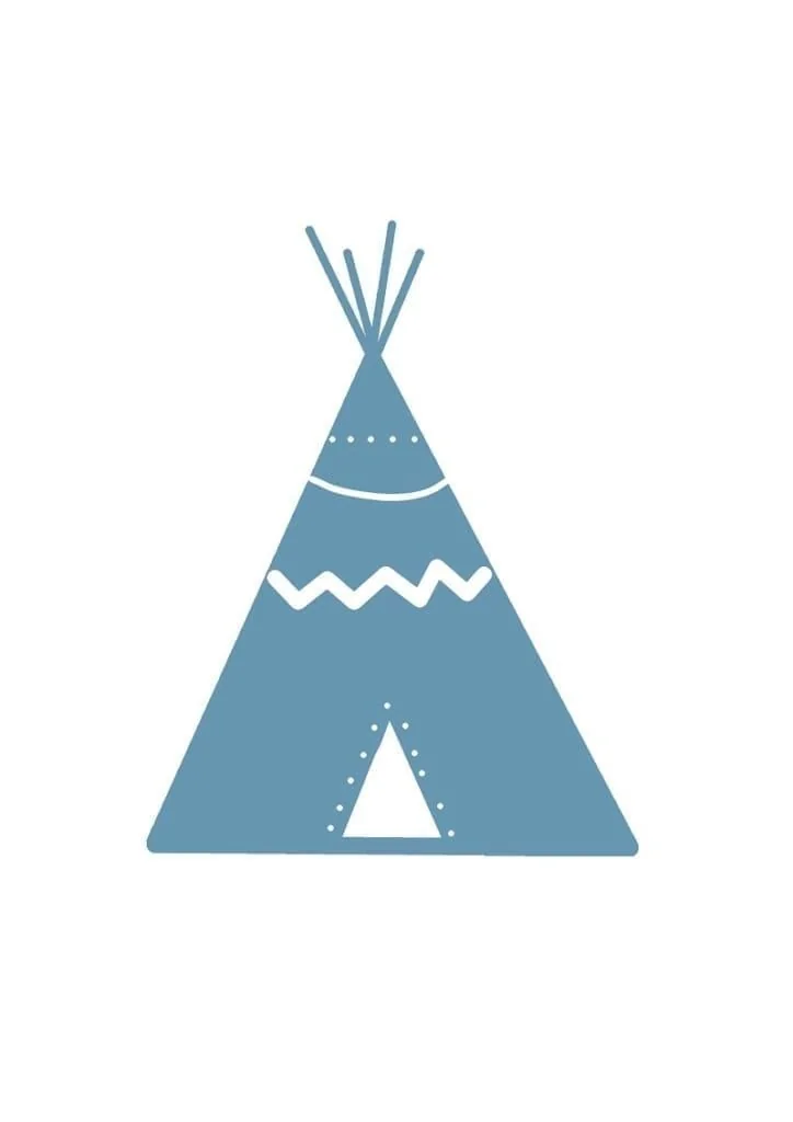 Kinderzimmerbild: Tipi