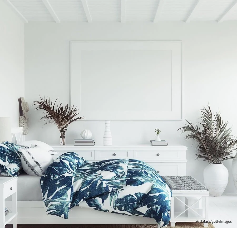 Schlafzimmer in mediterranem Ambiente