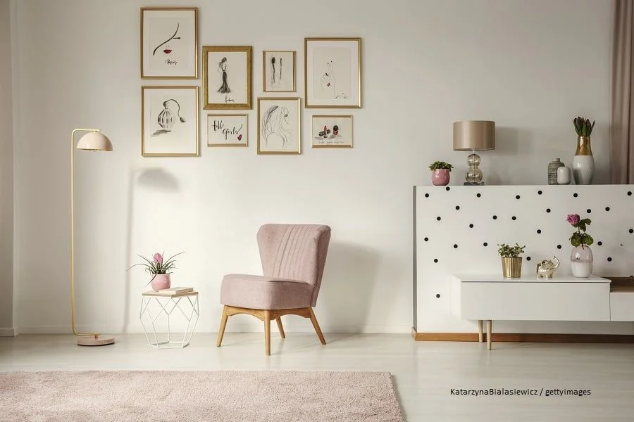 Wandgestaltung Wohnzimmer Bilderwand